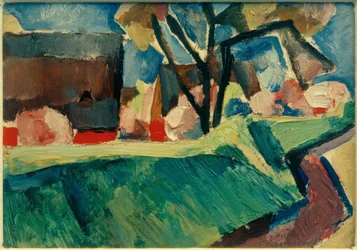 Häuser hinter dem Deich